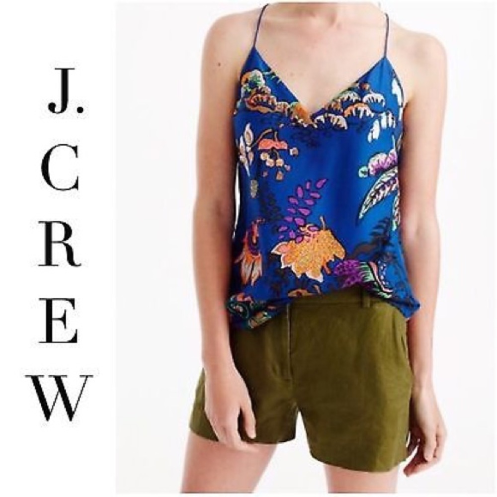 Jcrew tropical floral silk cami